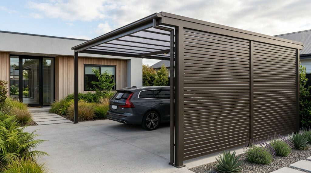 aluminum carport with side wall 202606151914