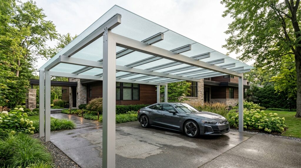 aluminum frame frosted glass roof 202606151858