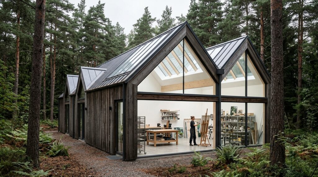 artist studio in pine forest 202606131005