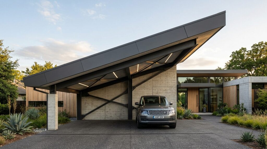 avant garde carport with angled … 202606161017