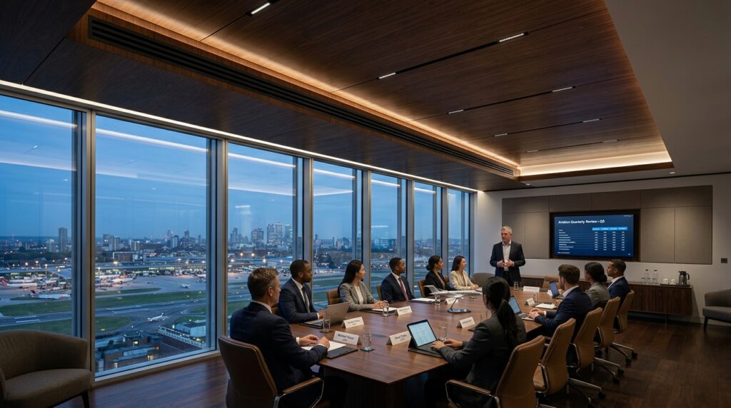 aviation boardroom with timber c… 202606081355