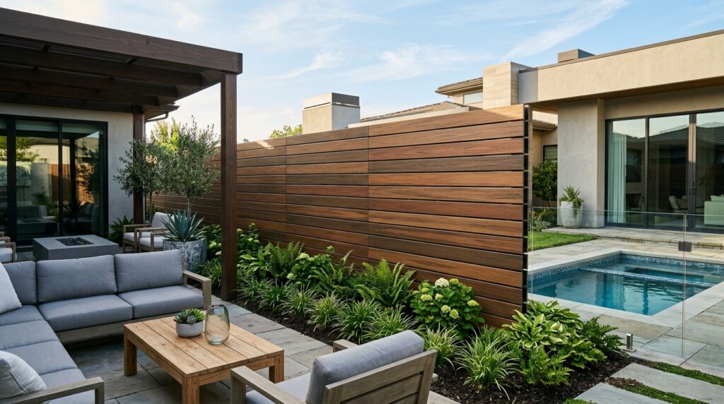backyard oasis with privacy fence 202606111515