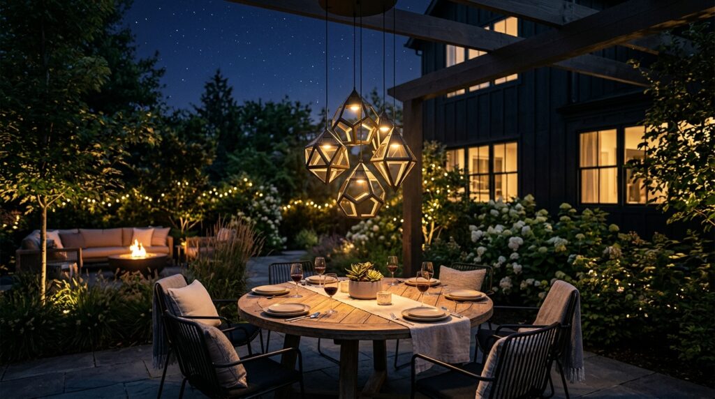 backyard patio with solar lanterns 202606102329