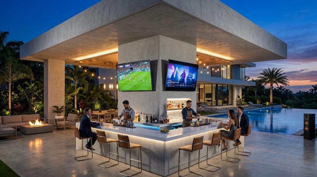 backyard pavilion with screens bar 202606171311