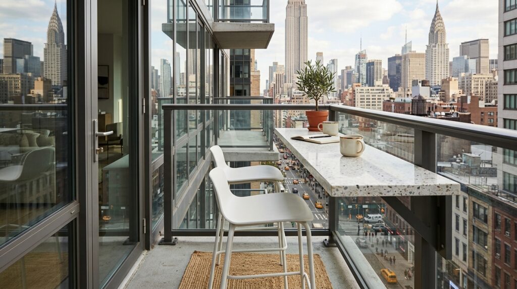 balcony with counter and stools 202606071725