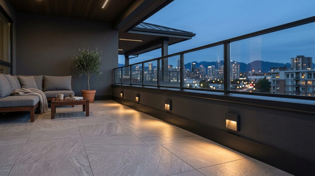 balcony with metal sconces 202606101136