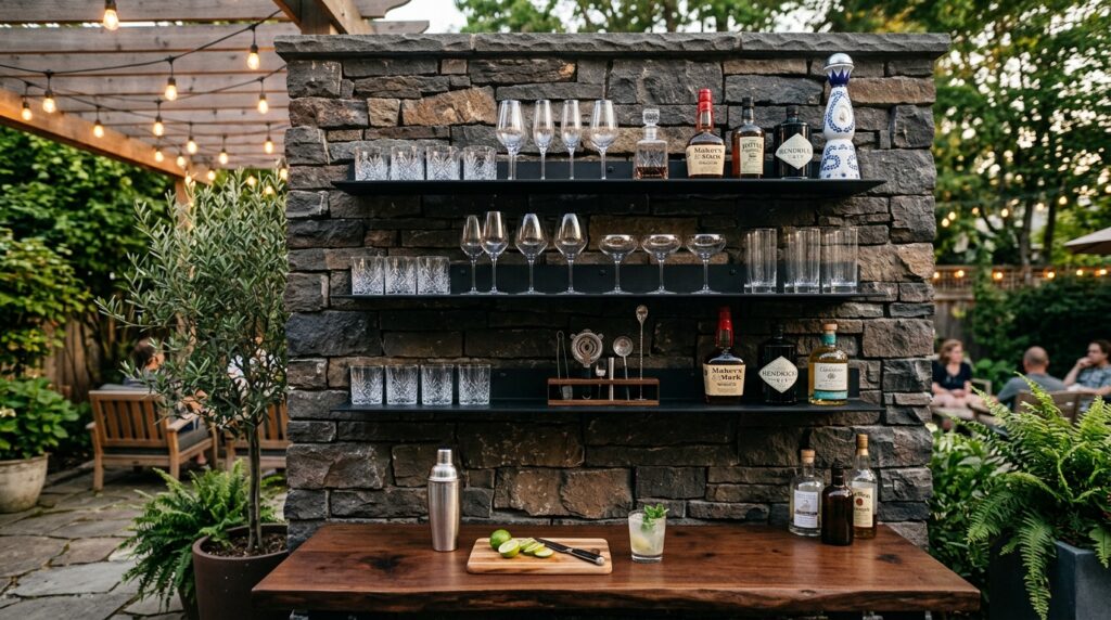 bar wall with stone shelves 202606082037