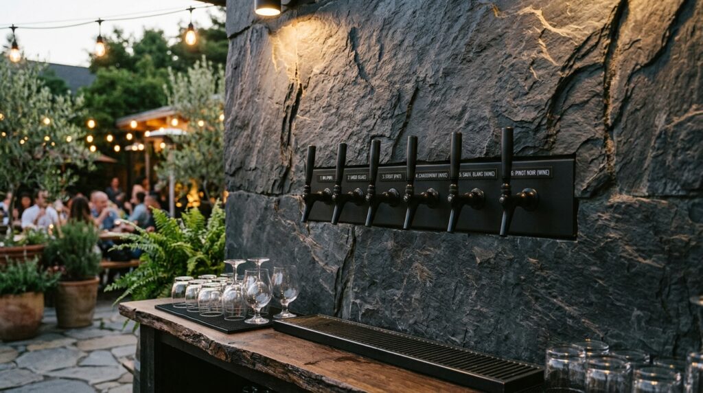black taps on slate rock 202606100918