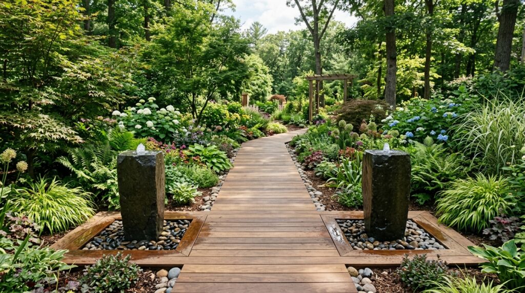 boardwalk through lush garden 202606110013