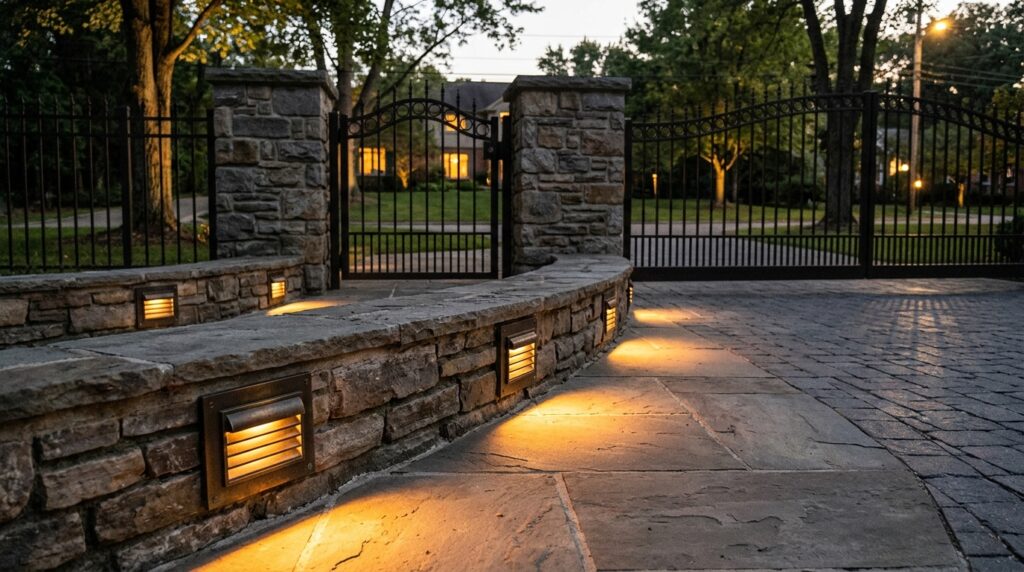 brass step lights in masonry 202606121105