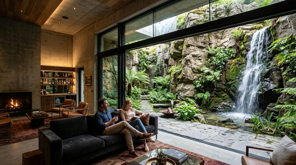 Architectural Sunken Bunker Lounges for High-End Privacy bunker lounge opening to courtyard 202606081030