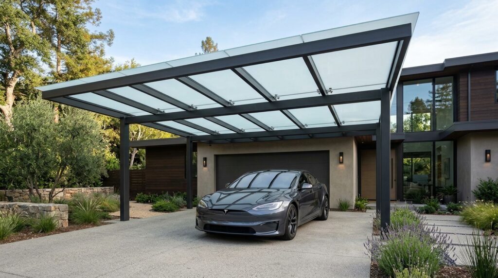 carport with glass panels 202606151915