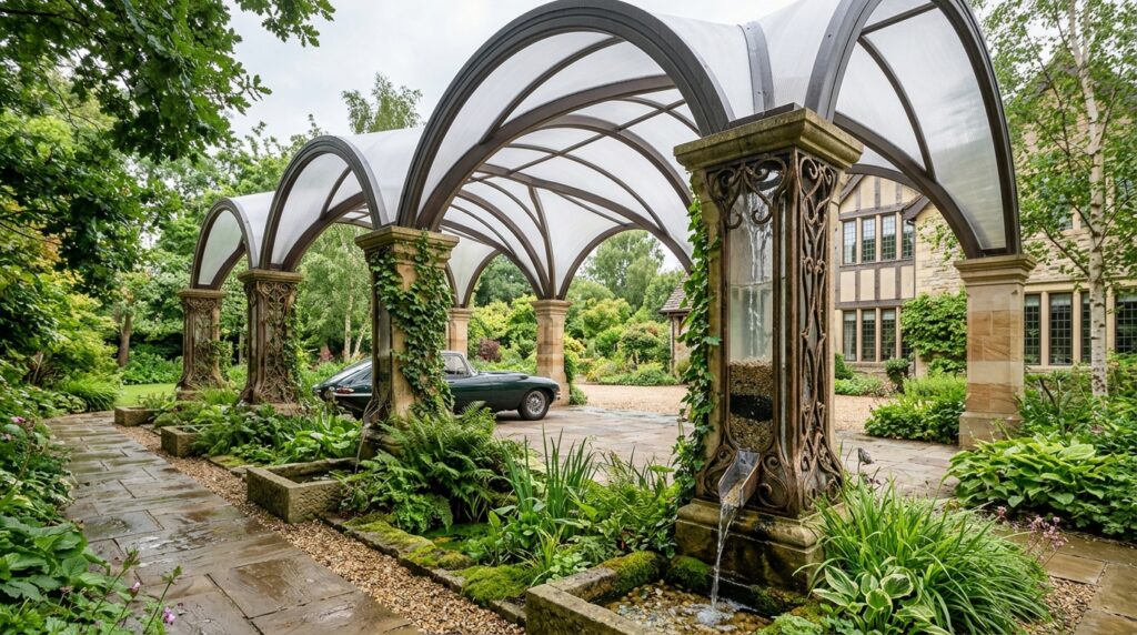 Polycarbonate Arched Roof Carports for Maximum Weather Protection carport with ornate columns coll… 202606161152