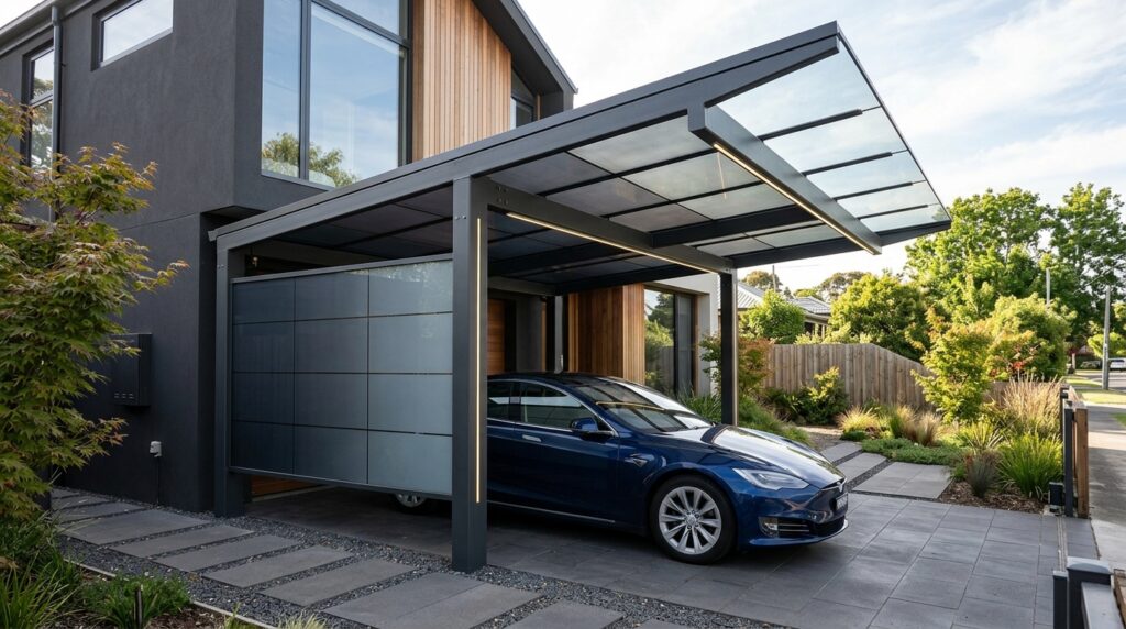 carport with smart glass panels 202606160944