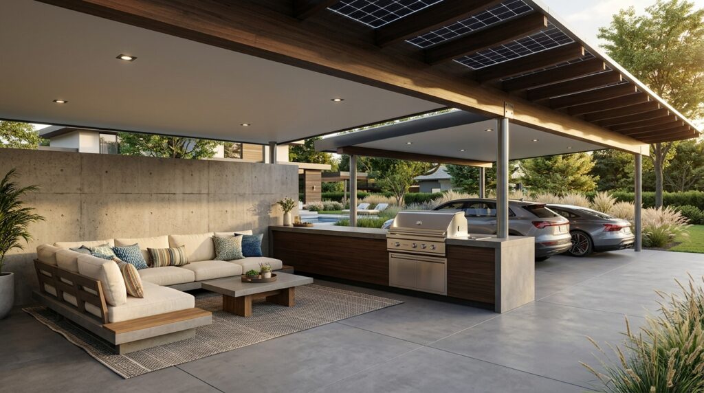 carport with sofa and grill 202606152138