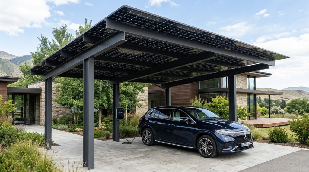 High-Clearance RV and SUV Carport Designs with Premium Aesthetics carport with solar panels suv 202606152211