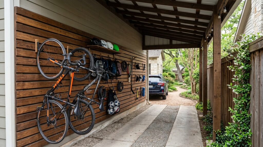 carport with sports gear bicycles 202606160944