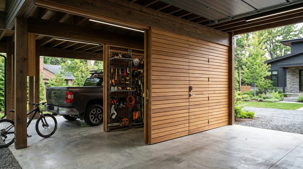 High-Clearance RV and SUV Carport Designs with Premium Aesthetics carport with tool storage rack 202606152213