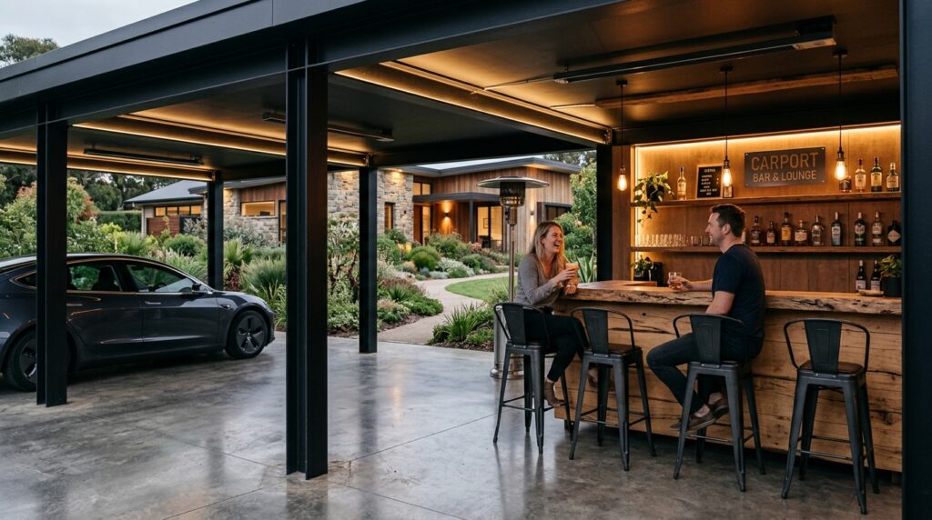 carport with wooden bar 202606042108
