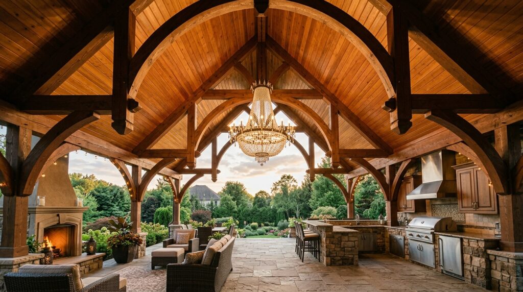 Creative Covered Patio Ideas for Year-Round Outdoor Living cathedral ceiling over patio 202606071413