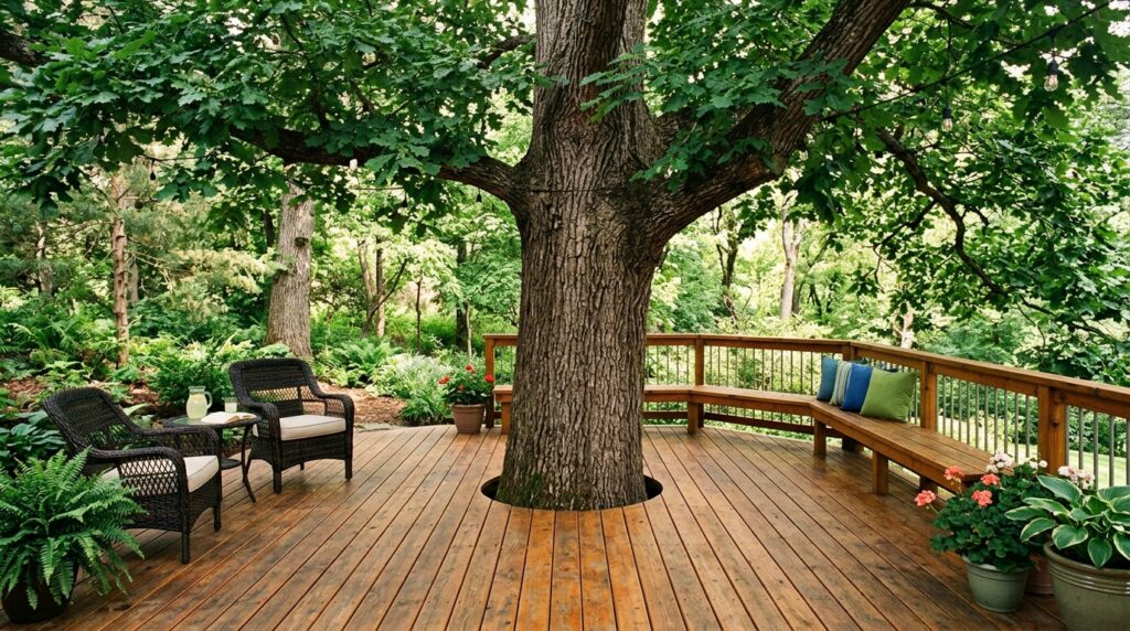 cedar deck around oak tree 202606051810