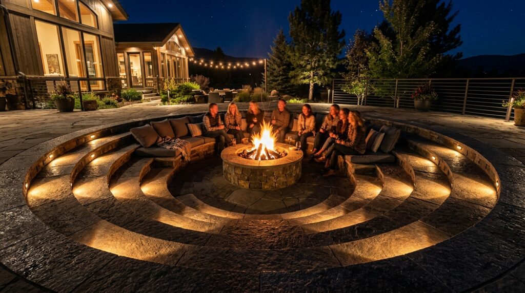 circular fire pit lounge area 202606141242