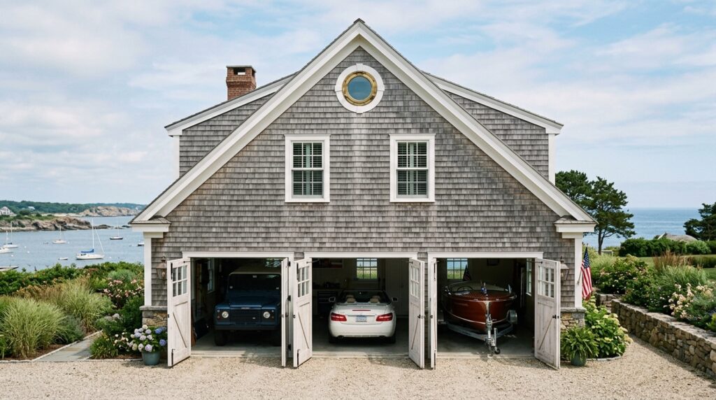 coach house with cars boat 202606131056