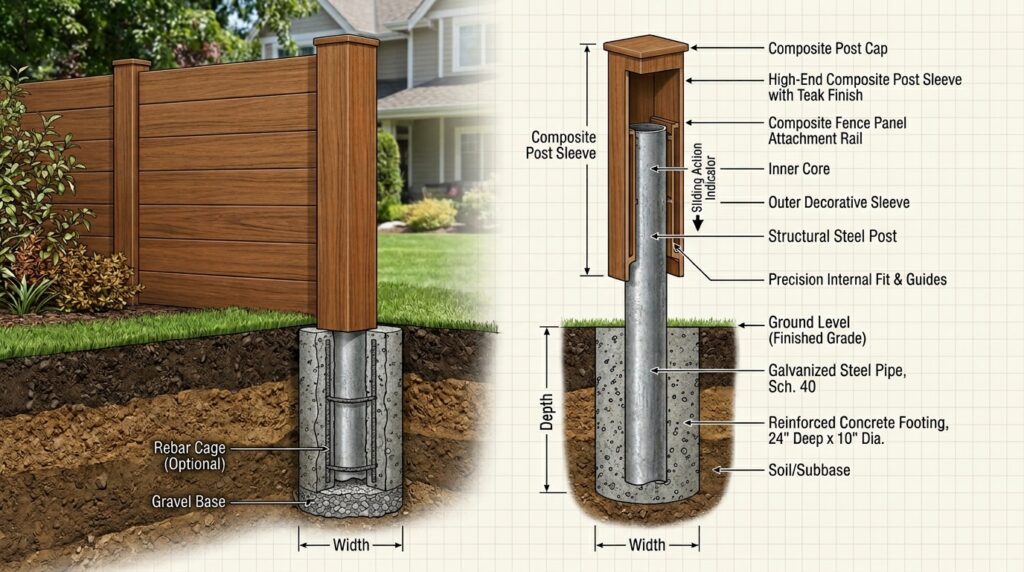 composite fence post constructio… 202606111517