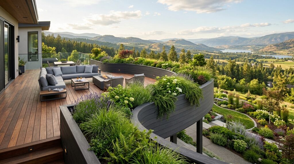 Tiered Retaining Fences Combining Planter Boxes with Boundary Posts composite retaining wall planter… 202606111045