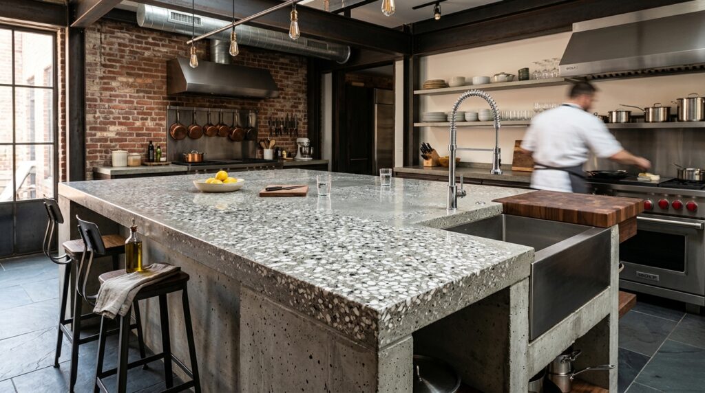 concrete island with quartzite a… 202606161427