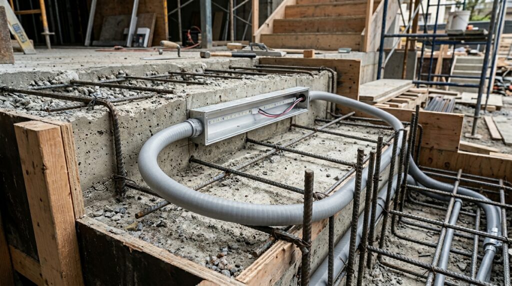 concrete stair step base grid 202606110956