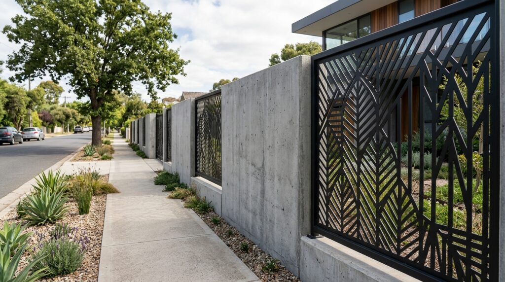 Architectural Frontyard Manifestos for Uncompromising Curb Appeal concrete walls laser cut panels 202606081925