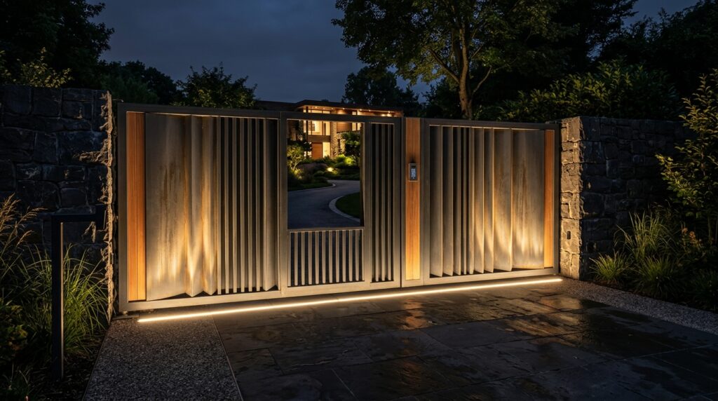Modern Main Gate Designs For a Luxurious First Impression contemporary main gate ground light 202606070706