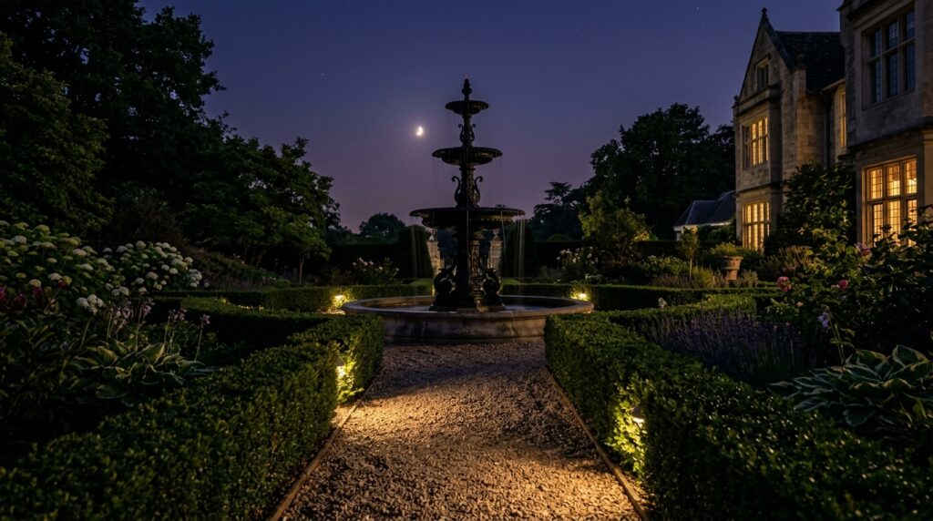 courtyard garden path evening 202606101306