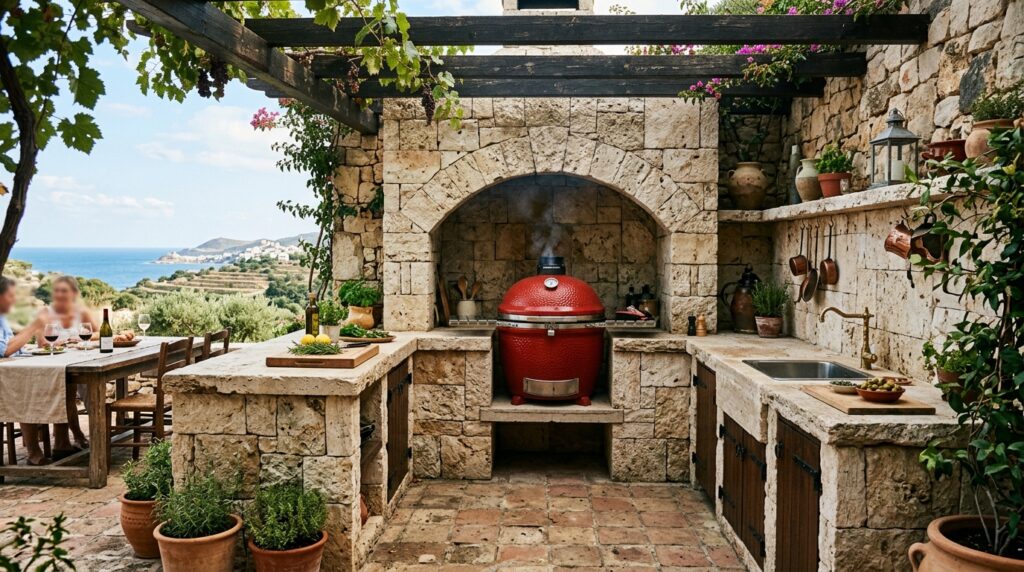 culinary station with kamado grill 202606180949