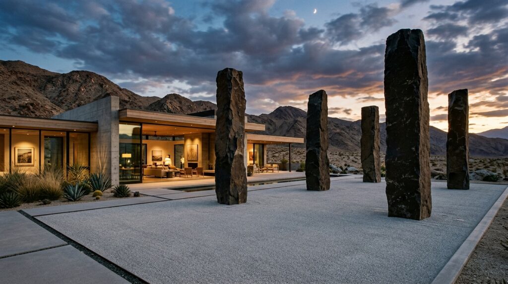 desert villa with basalt columns 202606081055