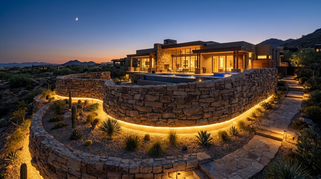 desert villa with glowing beds 202606081110
