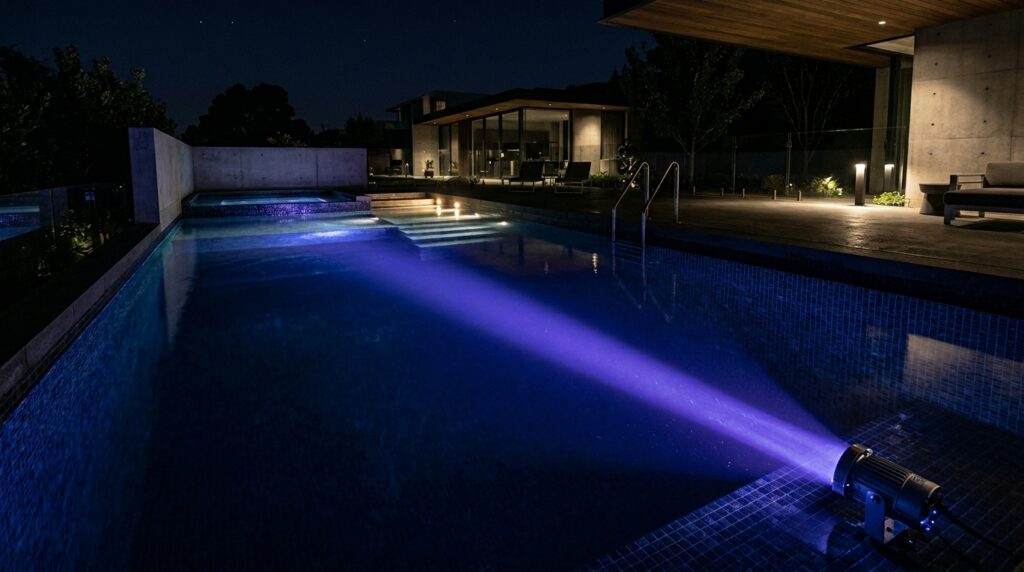 diving pool with spotlight 202606110400