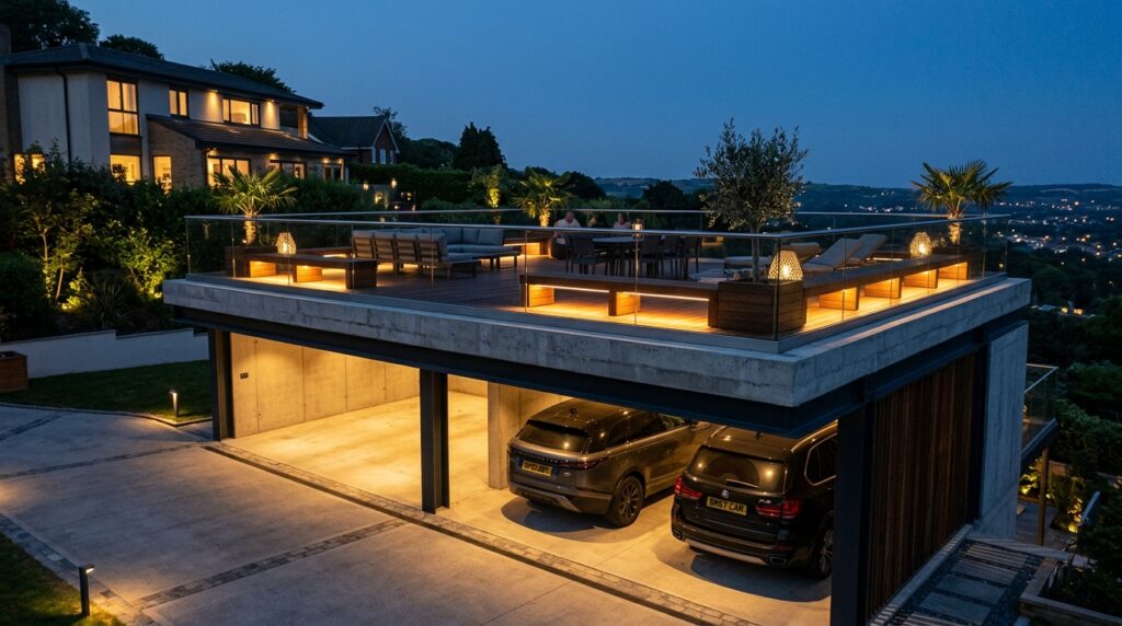 double carport with flat roof 202606152308