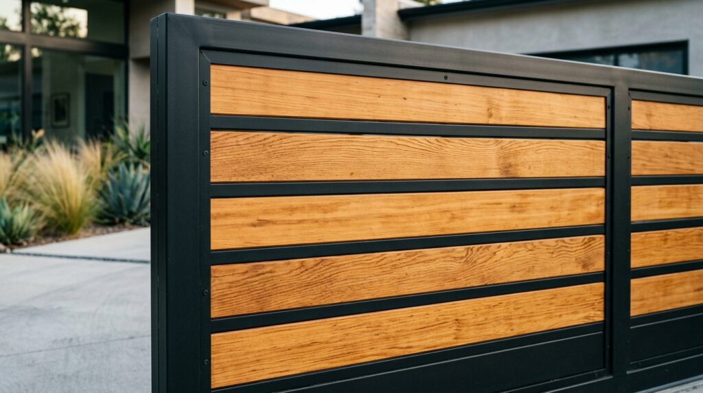 Modern Main Gate Designs For a Luxurious First Impression driveway gate wood metal 202606070710