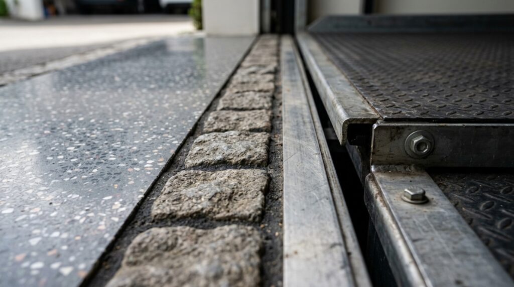 Modern Hidden Underground Car Cavities and Hidden Garage Vaults driveway terrazzo cobblestone el… 202606072203