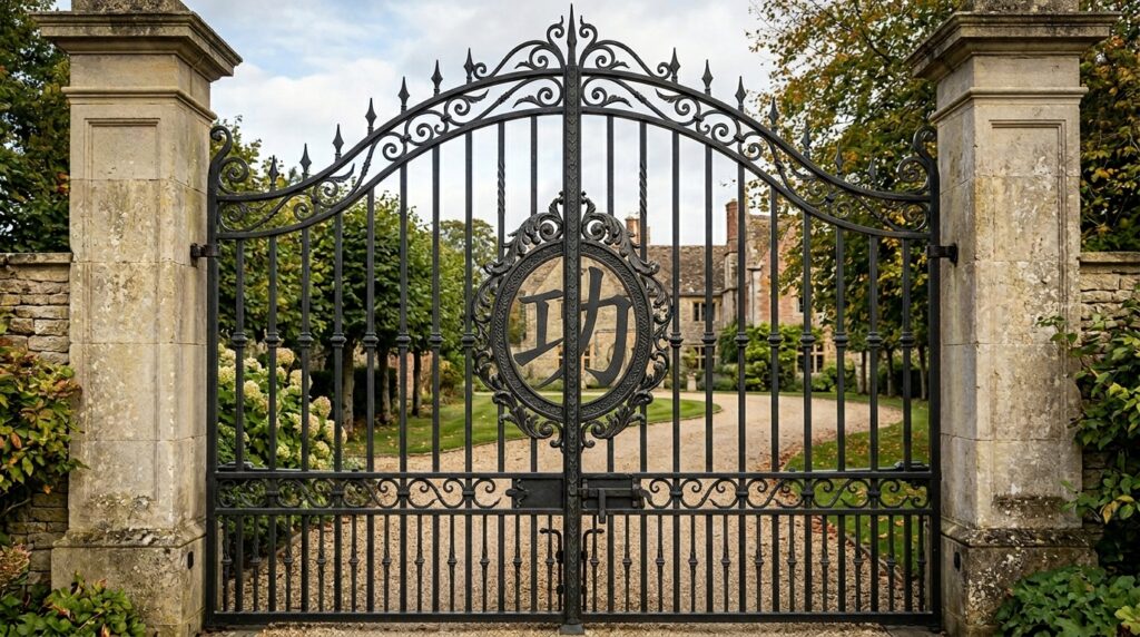 dual swing iron gate monogram 202606120338