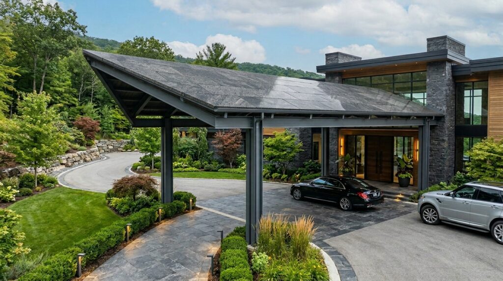 estate driveway metal canopy roof 202606152032