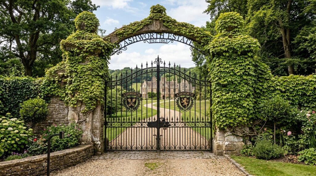 Modern Main Gate Designs For a Luxurious First Impression estate entry black iron gate 202606070710