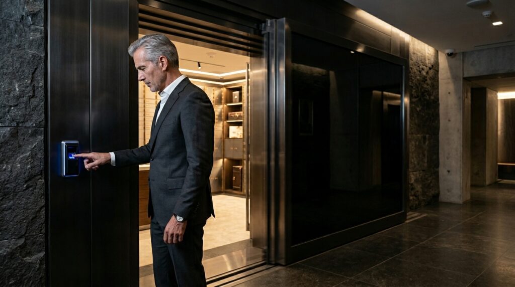 Luxury Subterranean Wine Caves and Private Tasting Vaults estate owner opening vault door 202606072229