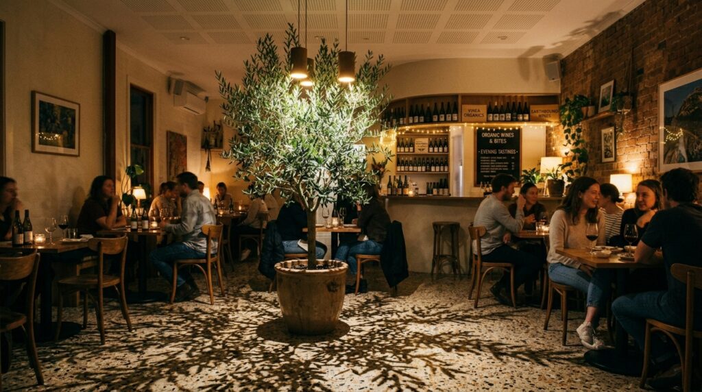 Luxury Subterranean Wine Caves and Private Tasting Vaults evening tasting room olive tree 202606072238