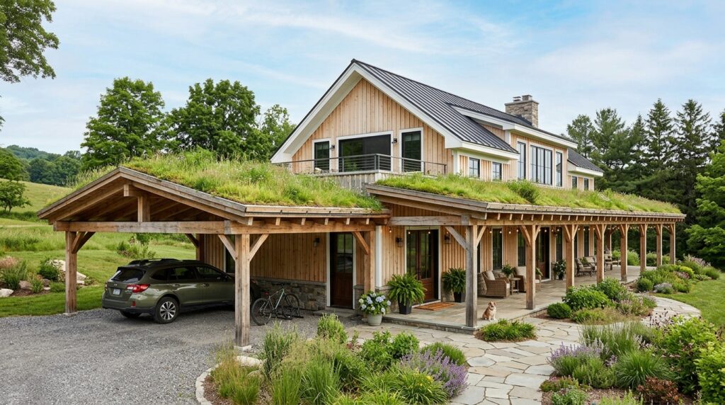 farmhouse carport roof covered turf 202606152157