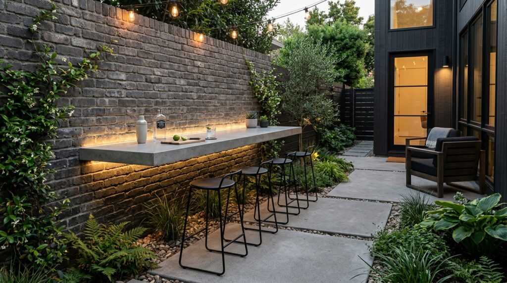 floating bar counter brick wall 202606161403