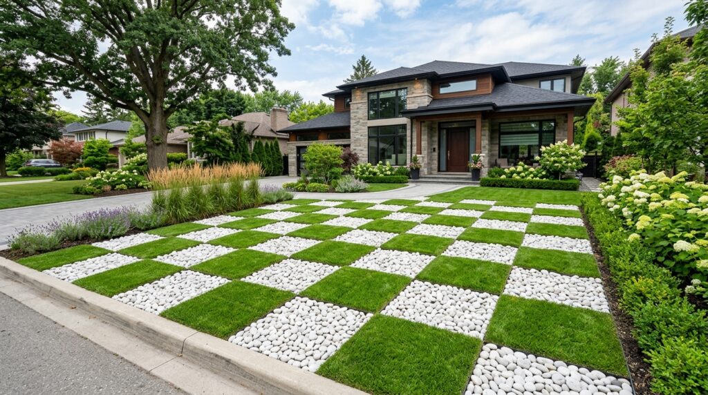 front yard checkboard pattern gr… 202606042223