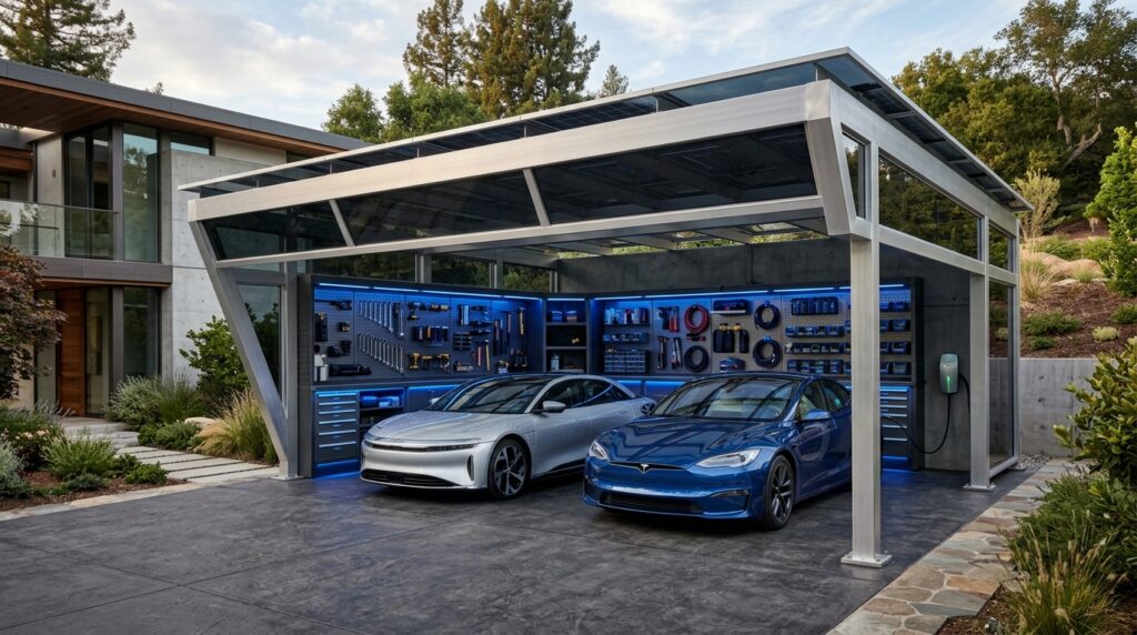 futuristic carport with storage … 202606161002